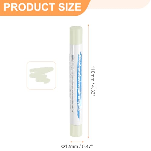 HARFINGTON 5pcs Wood Filler Sticks Wooden Wax Touch Up Furniture Repair Crayons for Scratch Hole Wood, Cream White - color: Cream White