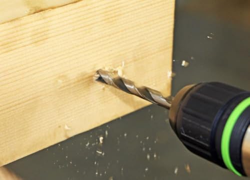 HSS Double Flute Brad Point Ground Wood Drill Bit for Woodworking, 15/32" | HSS Double Flute Brad Point Ground Wood Drill Bits Precision Drilling for Woodworking, Fast, Efficient, DIY & Professional - size: 15/32 in