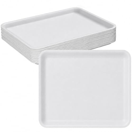 Hygloss White Foam Trays for Food & Crafts, 9 x 11 Inch, Pack of 25 - color: White, size: 9 x 11-Inch, style: 25 Pieces