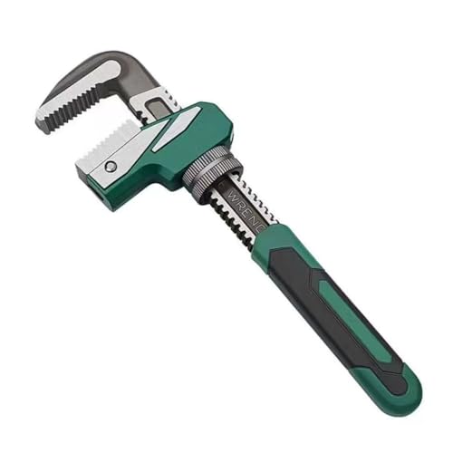 Upgraded 16 inch Heavy Duty Adjustable Pipe Wrench with [Silicone Non-slip Grip] Adjustable Wrench Fits a Variety of Fastener Sizes for Construction Machine Automobiles Home Repairs 16'' Green - color: Upgrade Green, size: 16 inch