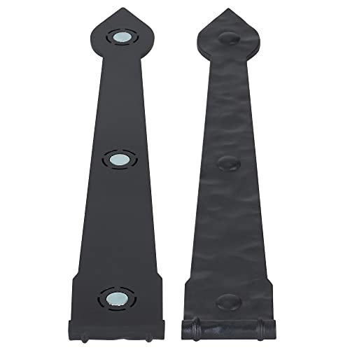 Household Essentials Hinge IT Premium Carriage House Handle & Hinge, Black Garage Door Magnet, 4 Hingle 2 Handles (Pack of 1) - size: Pack of 1, style: Premium Hinges