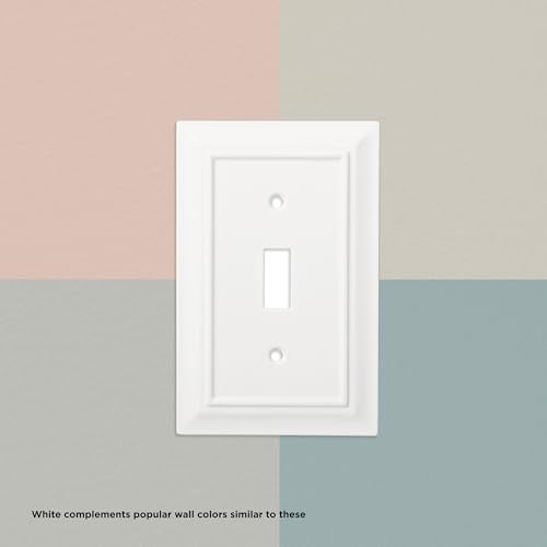 Franklin Brass Classic Architecture (3-Pack) Decorative Light Switch Cover Wall Plate Pure White 1-Gang Toggle Electrical Outlet Guard W35241V-PW-C - size: 3 Count (Pack of 1), style: Switch