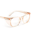 Stoggles Square Z87.1 Certified Polycarbonate Safety Glasses, Anti-Fog - color: Peach, size: Medium