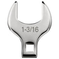 1/2'' Full Polish Drive Jumbo Crowfoot Wrench, Open End Wrench, SAE, 1-3/16'', CR-V Steel, Tools for Mechanics Maintenance or Repairs, Access Fasteners in Tight Spaces Work Hard-To-Reach Areas - size: SAE-1-3/16''
