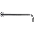 BRIGHT SHOWERS 16-Inch Shower Head Extension Arm with Flange, L Shaped Shower Extender, Extra-Long Stainless Steel Shower Pipe, Chrome - color: Chrome, style: L-Shape 16 Inch
