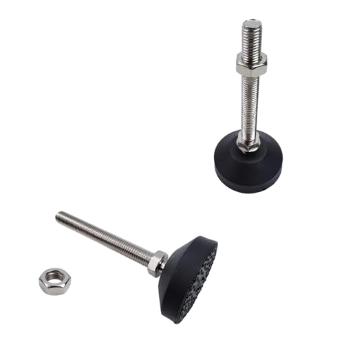 M8 Leveling Feet 880 Lb Capacity, 4 Inches Height - 2 Inches Base, 4Pcs - color: Black, size: D50xM8xH80mm