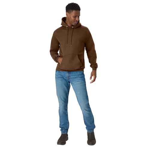 Hanes Men's Hoodie - EcoSmart Fleece Hooded Sweatshirt for Men & Women - Midweight Fleece - Big & Tall Available - color: Army Brown, size: Small