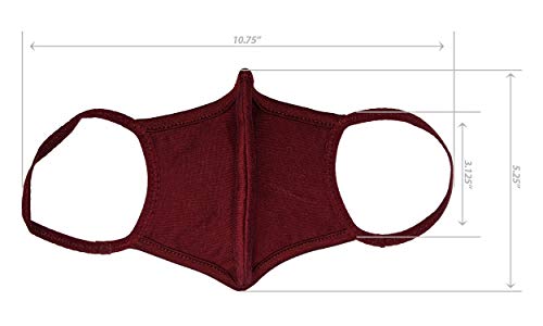 Universal Cloth Face Masks – Reusable Dust & Allergy Masks – 100% Cotton, 2 Layer, Washable, for Teens & Adults – Protects from Dust, Pollen, Pet Dander & More (Basics, Medium- Pack of 4)