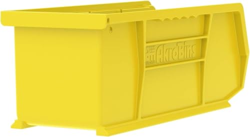 Akro-Mils 30224 AkroBins Plastic Storage Bins, 11"x 4"x 4", Yellow, 12-Pack - color: Yellow