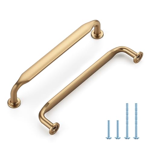 HOME EDIT Champagne Bronze Solid Cabinet Handles & Pulls 5 Inch 10 Pack - color: Champagne Bronze, size: 5 inches Hole Center