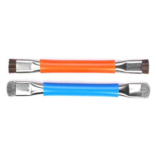 2Pcs Double Head Brushes for Electronics Repair Statics Protections and Efficient Wire Brush Solder Removal Too