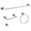Chrome Bathroom Hardware Set 4 Pieces,Bathroom Accessories Set Stainless Steel Wall Mounted, Hand Towel Bar, Towel Ring, Robe Towel Hooks,Toilet Paper Holder,Towel Bar Set, 23.6 Inch - color: Chrome-4pcs, size: 23.6Inch