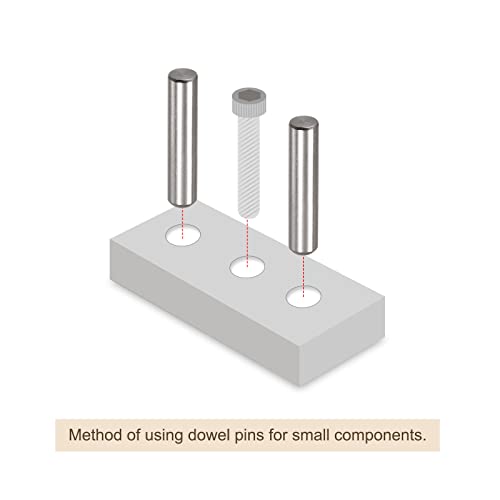 uxcell 3x16mm Dowel Pins, 50pcs 304 Stainless Steel Round Head Flat Chamfered End Dowel Pin Bunk Bed Pins Shelf Pegs Support Shelves Fasten Elements - size: 3x16mm