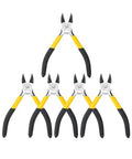 Mr. Pen- 5" Wire Cutters Bulk, 5 Pack, Precision Cutting Pliers - color: Yellow, Spring-loaded, size: 5 inch, 5 Pack