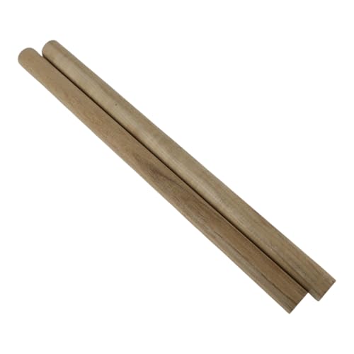 Hickory Wooden Dowel Rods - 3/4 x 12 Inch (Pack of 2) - Kiln-Dried Unfinished Natural Hardwood Dowels for Crafts and Woodworking
