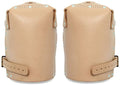 Zeluga Non-slip Kneepads with Adjustable Straps, Safety Leather Knee Pads with Dense Padding Protection, Double Thick Lining (Tan) - color: Tan