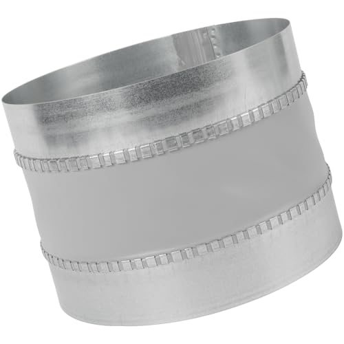 Repa Market 8" Inch Flexible Vibration And Noise Reducing Coupler - Female Fit Duct Connector – Galvanized Steel Coupling for Joining Two Male Duct Fittings – HVAC Ventilation Inline Joint - size: 8" Inch