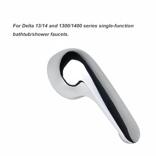 H79 Handle Replacement for Compatible with Delta 13/14 1300/1400 Series Metal Lever Single Function Bathtub Shower Faucet Handle Chrome