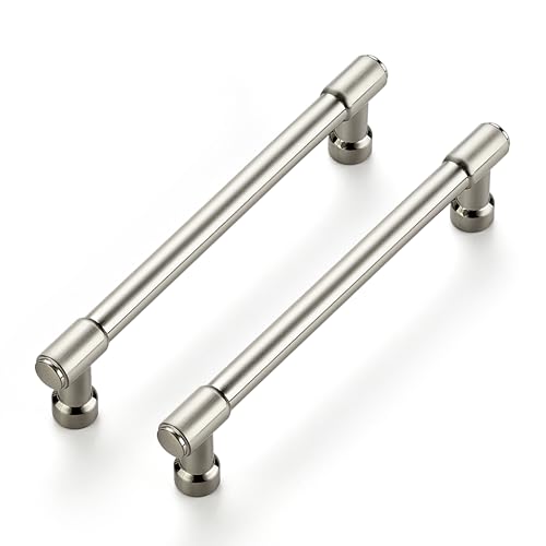 Ravinte Brushed Nickel Kitchen Pulls Cabinet Handles 5 Inch 5 Pack - color: Brushed Nickel, size: 5 Inches Hole Center