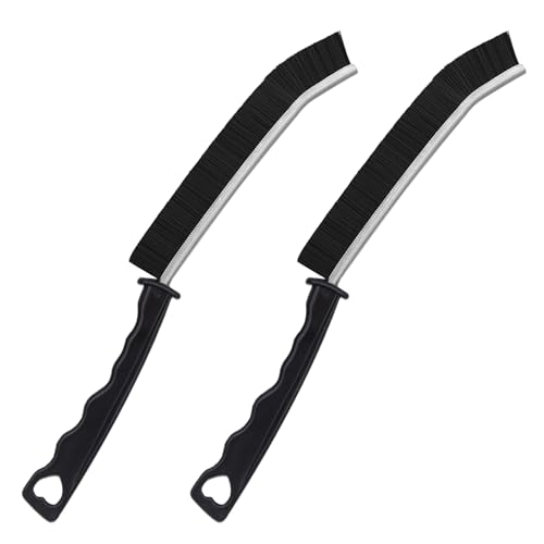 2pcs Hard Bristle Crevice Brush, Gap & Grout Cleaner