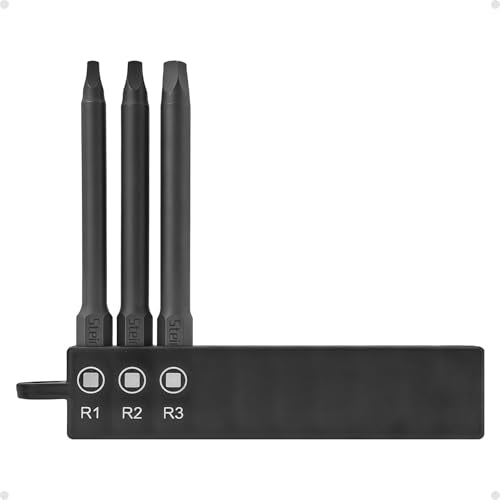 Impact Rated Screwdriver Bit Set, 3" Extended Long Magnetic Power Bits, Premium S2 Steel, Shock-Absorbing Design, 1/4" Hex Shank for Power Drill & Impact Driver (3 Inch Square) - size: 3 Inch Square