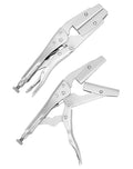 QWORK Radiator Hose Clamp Set, 2 Pieces 10" Self-Locking Pinch Off Pliers, Pipe Sealing Lock Tool, Universal for Automobile Radiator Pipe, Fuel Hose, Water and Vacuum Lines