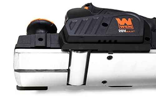 WEN Cordless Planer, Brushless with 3-1/4-Inch Blade, 20V Max 4.0 Ah Lithium-Ion Battery and Charger (20653) - size: Cordless Hand Planer