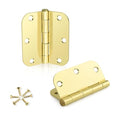 KNOBWELL 3.5" x 3.5" Polished Brass Door Hinges, Gold Door Hinges, 30 Pack - color: Polished Brass