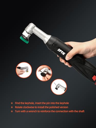 SPTA Cordless Mini Car Polisher, 12V Micro Cordless Scratches Killer Car Polisher RO/DA Mini Car Polisher for polishing, Sanding and Cleaning