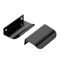 Matte Black Cabinet Handles Finger Edge Pulls 3 Inch CC 10 Pack - color: Matte Black, size: 76mm/3" Overall Length