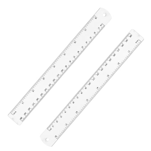 Unjoo Stainless Steel Ruler, 2-Pack, 8 Inch/20 cm Dual Scale Ruler - size: 8 inch 2 pack