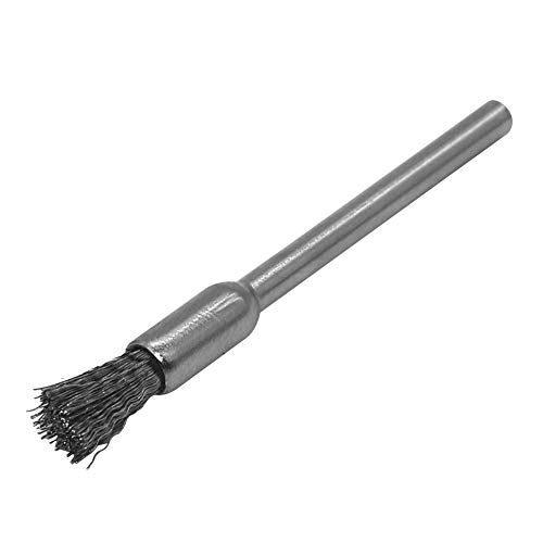 20 pcs Steel Cleaning End Brushes Pen 1/5″(5mm) x 1/8″(3mm) Wire Brush Rust Paint Removal Bits Polishing Rotary Tools - style: Wire Brush 3*5mm 20PCS