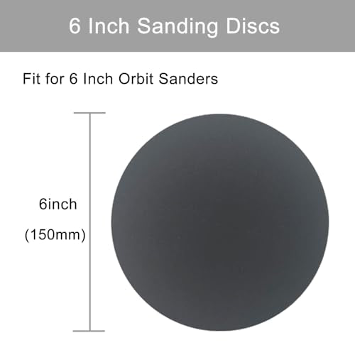 6 Inch 50 Pcs Wet Dry Hook and Loop Sanding Discs, No Hole, 5000 Grit - style: Grit 5000