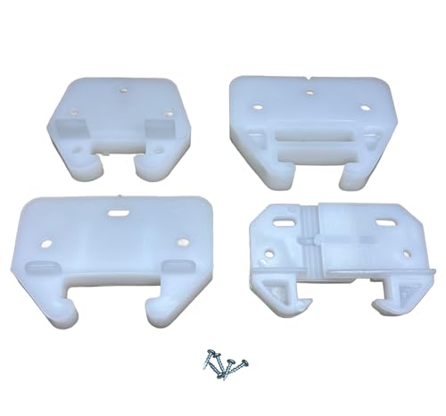Drawer Guides/Back Plates Plastic (Choose Your Size) New/Replacement Kitchen/Dresser/Furniture Drawer Guides/Track Guide/Includes All Hardware/ 4 per Pack by E.H.C. (3/4" x 5/16") - size: 3/4" x 5/16"