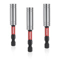 3PCS 1/4" Strong Magnetic Impact Bit Holder, Black Series, Upgraded Magnetic Drill Bit Extension for Impact Driver, Cordless Drill, 1/4" Hex Shank Premium S2 Steel - size: 3PCS