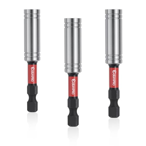 3PCS 1/4" Strong Magnetic Impact Bit Holder, Black Series, Upgraded Magnetic Drill Bit Extension for Impact Driver, Cordless Drill, 1/4" Hex Shank Premium S2 Steel - size: 3PCS