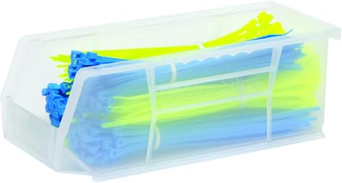 Akro-Mils 30224 AkroBins Plastic Storage Bins, 11"x 4"x 4", Clear, 12-Pack - color: Clear