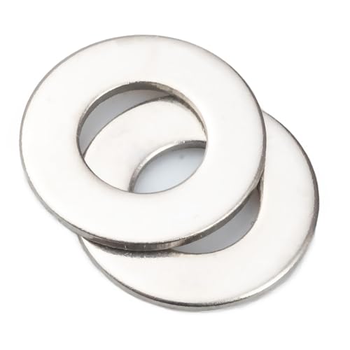 1/4" Stainless Flat Washers 100 Pack Made of 18-8 (304) Stainless Steel…… - color: Silver, size: 1/4"