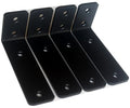 4 Pack - L 5" x H 2" x W1.5, 5mm Thick Black L Shelf Bracket, Iron Shelf Brackets, Metal Shelf Brackets, Floating Shelf, Shelf Supports with Screws - size: 5''x2'', style: Black 4 Pack