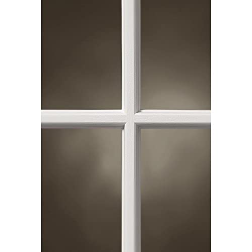 ODL Entry Door Glass Replacement for Home Improvement - 24" x 38" Exterior or Front Door Inserts Glass Kit with Energy Efficient Low-E Double Pane Tempered Clear Glass - Tan Frame in 9 Grid Pattern