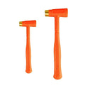 C&T 2-Pieces Dead Blow Hammer Set with Brass Cap, Orange,Shockproof Design - style: 2PC