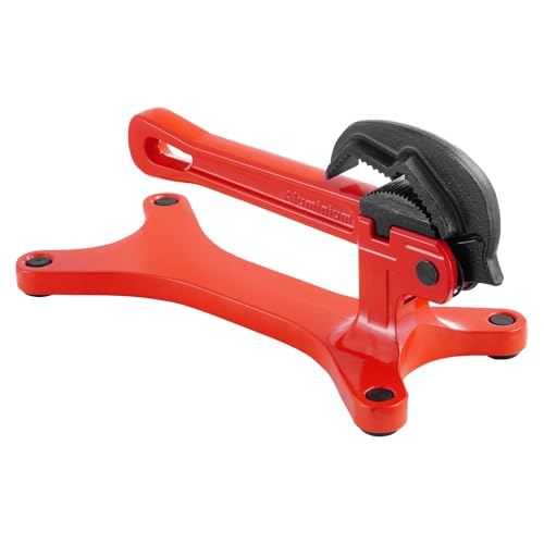 VEVOR Portable Pipe Vise, Lightweight Aluminum Pipe Clamp for 1/8" to 1-1/2" Pipe, Quick Grab Self-Adjusting Wrench for Pipe Cutting, Threading, Clamping, Ideal for Plumbing Repair
