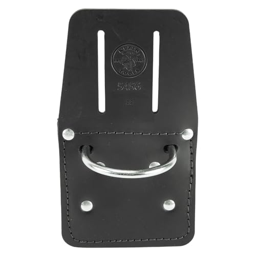 Klein Tools 5456 Leather Hammer Holder with Slotted Connection and Metal Ring - color: Black, size: Pack of 1