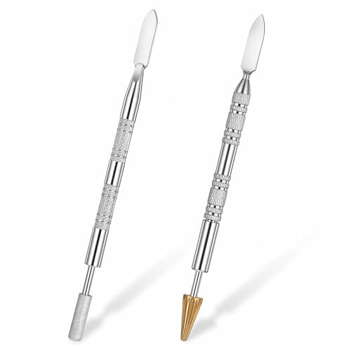 Double-Headed Stainless Steel Leather Edge Paint Roller, 2 PCS Leather Edge Dye Pen, Colorful Edges Roller Applicator Pen Printing Tool Leathers Working Tools Oil Paint Rollers for Dyeing DIY Craft