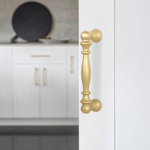 10 Pack 3-3/4 Inch(96mm) Kitchen Cabinet Handles Brushed Gold Cabinet Pulls Zinc Alloy Drawer Pulls Solid Kitchen Hardware - color: Brushed Gold, size: 3-3/4'' Hole Center(96mm)