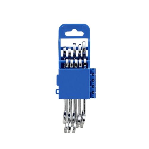 10-Piece Small Wrench Set, Metric Sizes 4mm-11mm, Blue Organizer - size: Metric