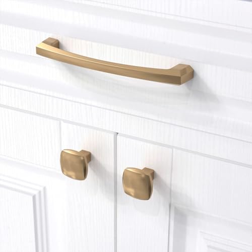Amerdeco 10 Pack Champagne Bronze Cabinet Pulls 4 Inch(102MM) Hole Centers Kitchen Cabinet Handles Hardware Kitchen Handles for Cabinets Cupboard Handles Drawer Pulls ZH0032 - color: Champagne Bronze, size: 4"/102MM Hole Center