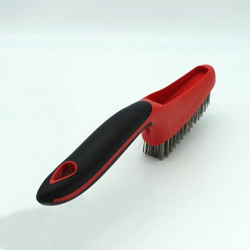 Red Devil 4162 Soft Grip Stainless Steel Wire Brush, 10", Steel - size: 10 inches
