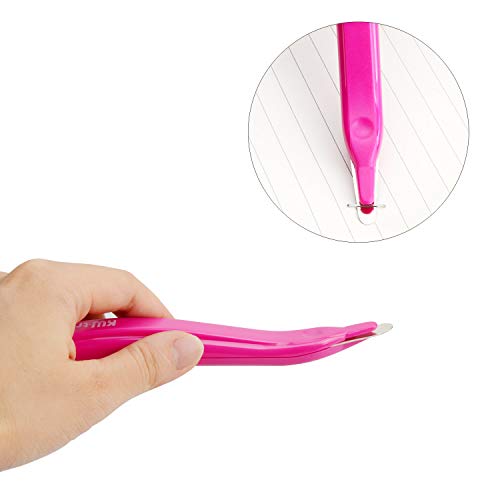 Staple Remover Professional Magnetic Easy Staple Removers Tool 3 PCS Staple Puller Remover Staple Pullers for Office, School and Home - color: Pink