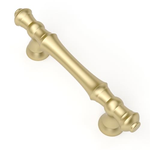 Asidrama 10 Pack 3 Inch(76mm) Brushed Gold Kitchen Cabinet Handles, Cabinet Pulls Kitchen Cabinet Hardware for Cupboard Drawer Pulls - color: Brushed Gold, size: 3" Hole Center, style: 10 Pack